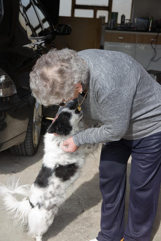 Boergy's grandma and her dog