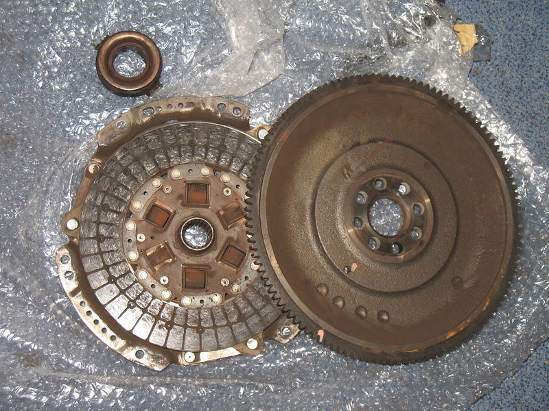 OEM clutch, throwout bearing and flywheel minutes before getting dumped