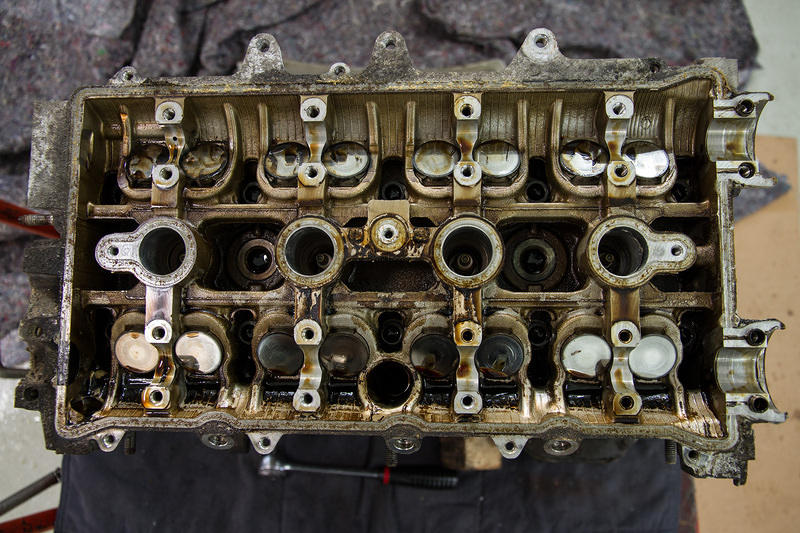 Top view of the cylinder head
