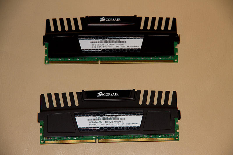 The Corsair DDR3-1866  are lightweights compared with my previous DDR2-800