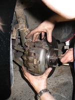 Celica ST165 brake caliper installed