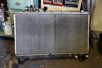 The OEM radiator without fans